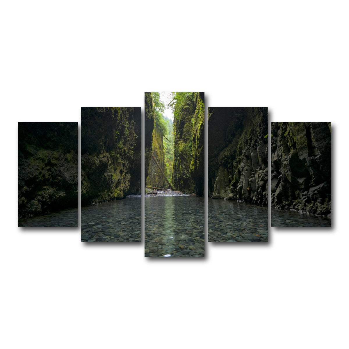 AUTO-MOCKUP WHITE | Lower Oneonta Falls | 5 Piece | Gallery Wrap Canvas | group=5_normal