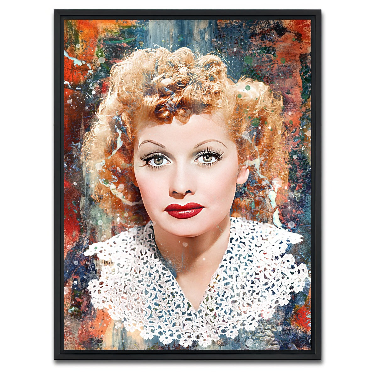 AUTO-MOCKUP WHITE | Lucille Ball | 1 Piece | Black Framed Canvas | group=3x4