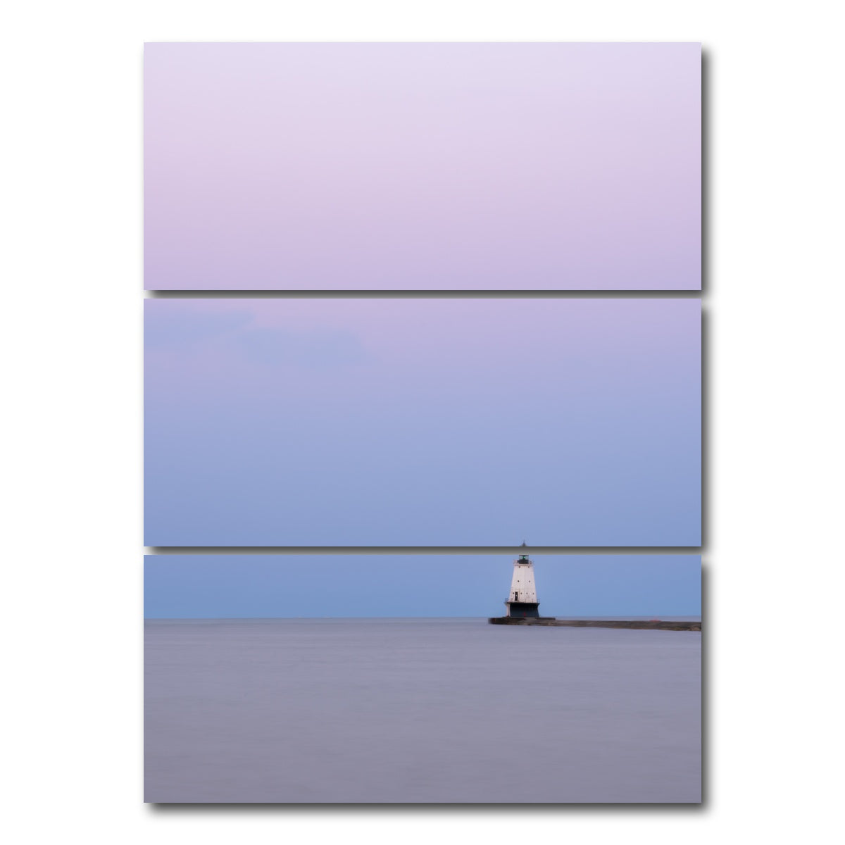 AUTO-MOCKUP WHITE | Ludington Breakwater | 3 Piece | Gallery Wrap Canvas | group=8x18_stacked