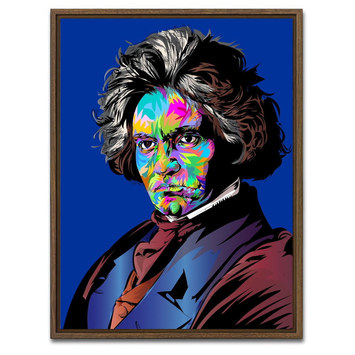 AUTO-MOCKUP WHITE | Ludwig Van Beethoven | 1 Piece | Walnut Framed Canvas | group=3x4