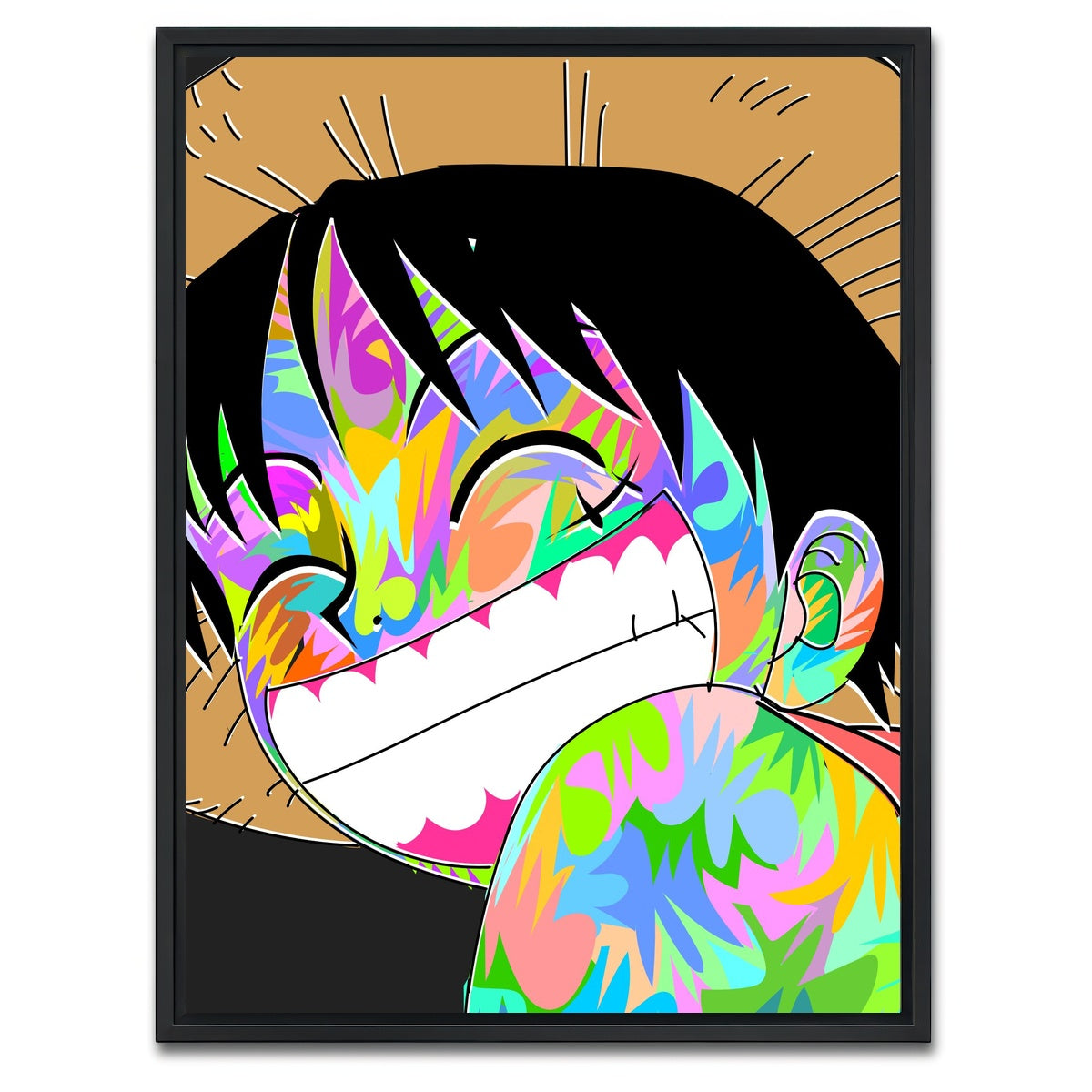 AUTO-MOCKUP WHITE | Luffy | 1 Piece | Black Framed Canvas | group=3x4