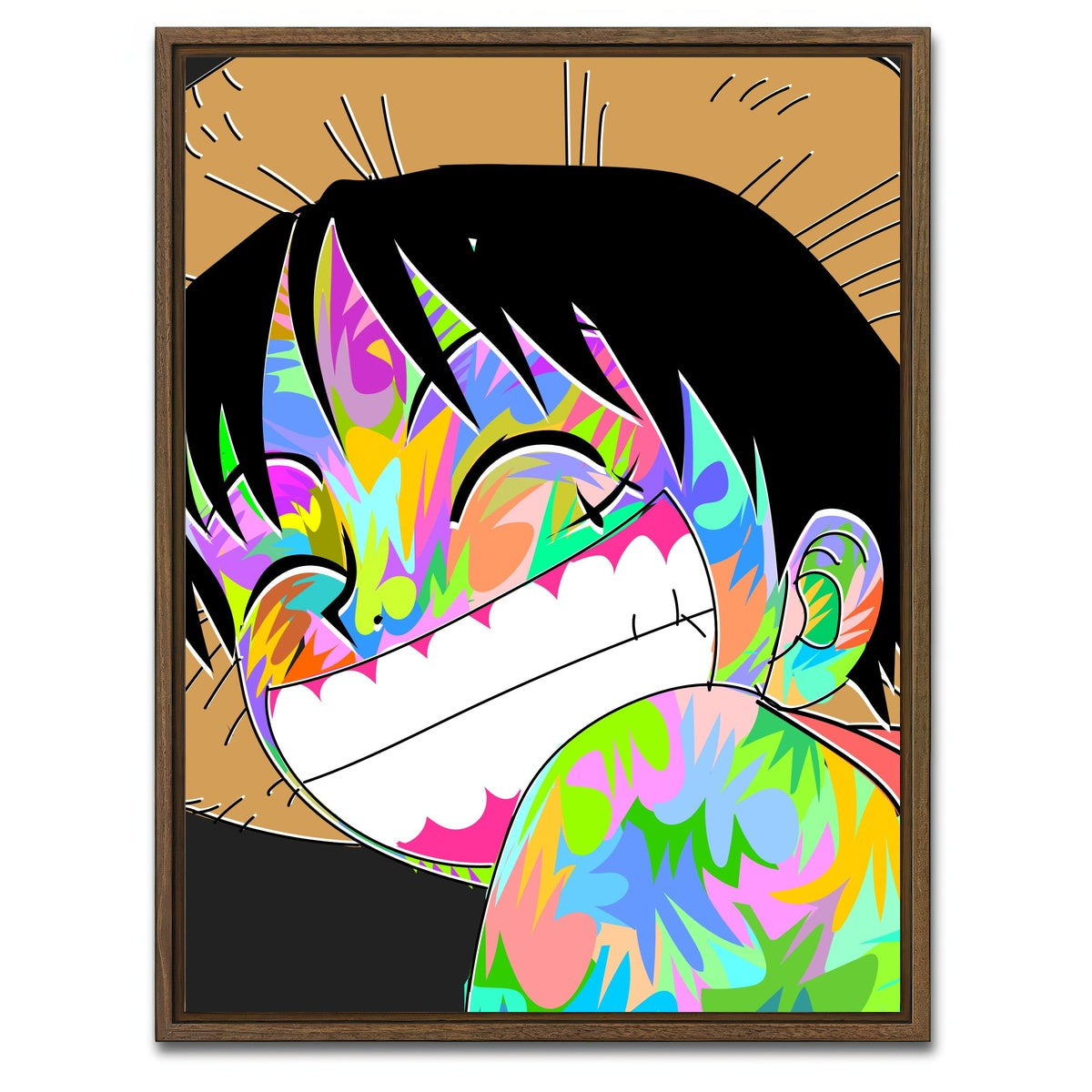 AUTO-MOCKUP WHITE | Luffy | 1 Piece | Walnut Framed Canvas | group=3x4