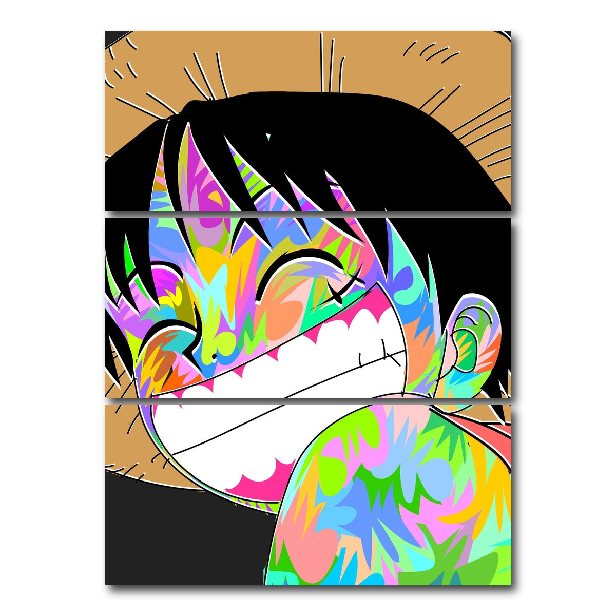 AUTO-MOCKUP WHITE | Luffy | 3 Piece | Gallery Wrap Canvas | group=8x18_stacked