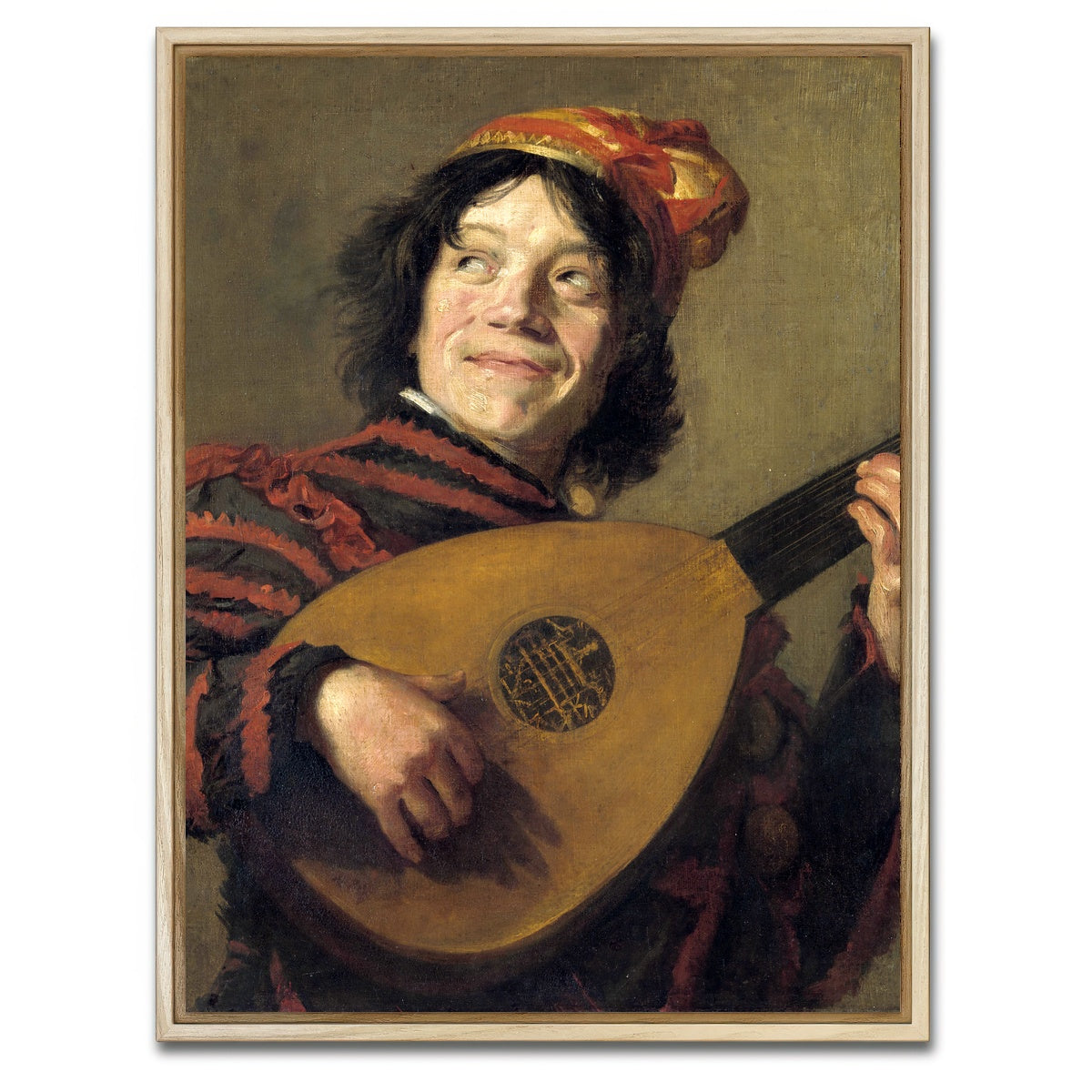 AUTO-MOCKUP WHITE | Lute Player | 1 Piece | Natural Framed Canvas | group=3x4