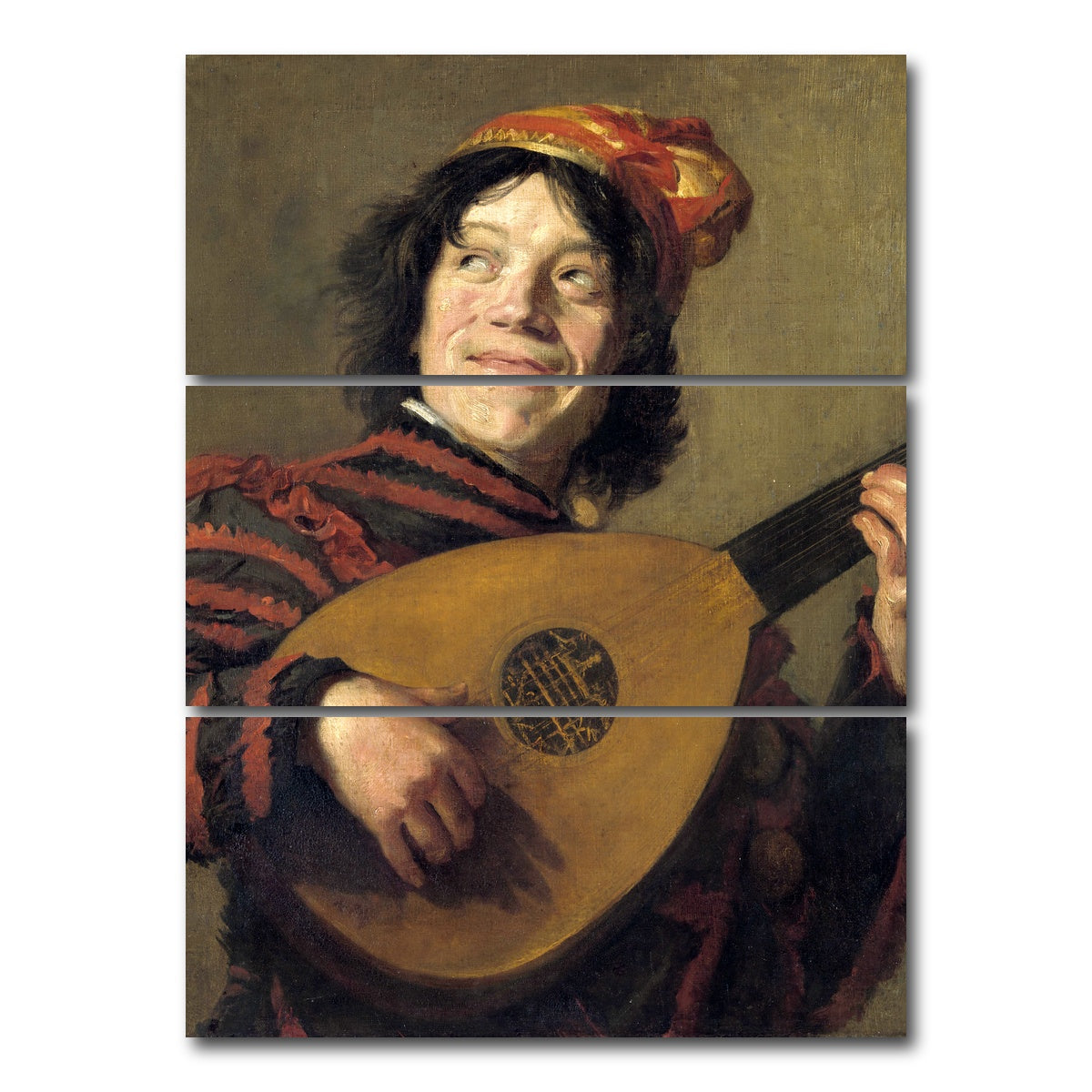 AUTO-MOCKUP WHITE | Lute Player | 3 Piece | Gallery Wrap Canvas | group=8x18_stacked