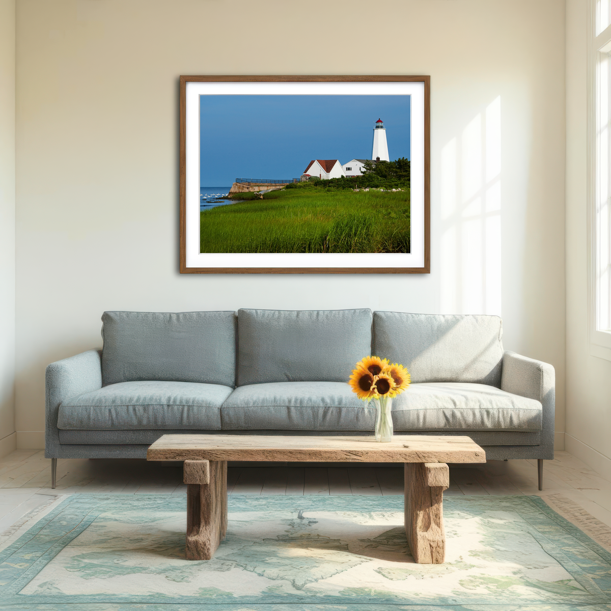 AUTO-MOCKUP ROOM | Lynde Point Lighthouse Wall Art