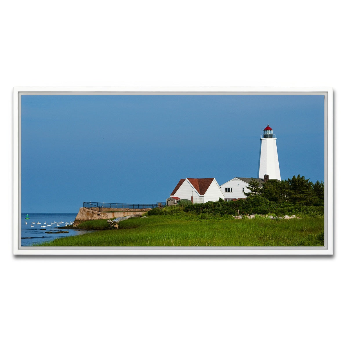 AUTO-MOCKUP WHITE | Lynde Point Lighthouse | 1 Piece | White Framed Canvas | group=2x1