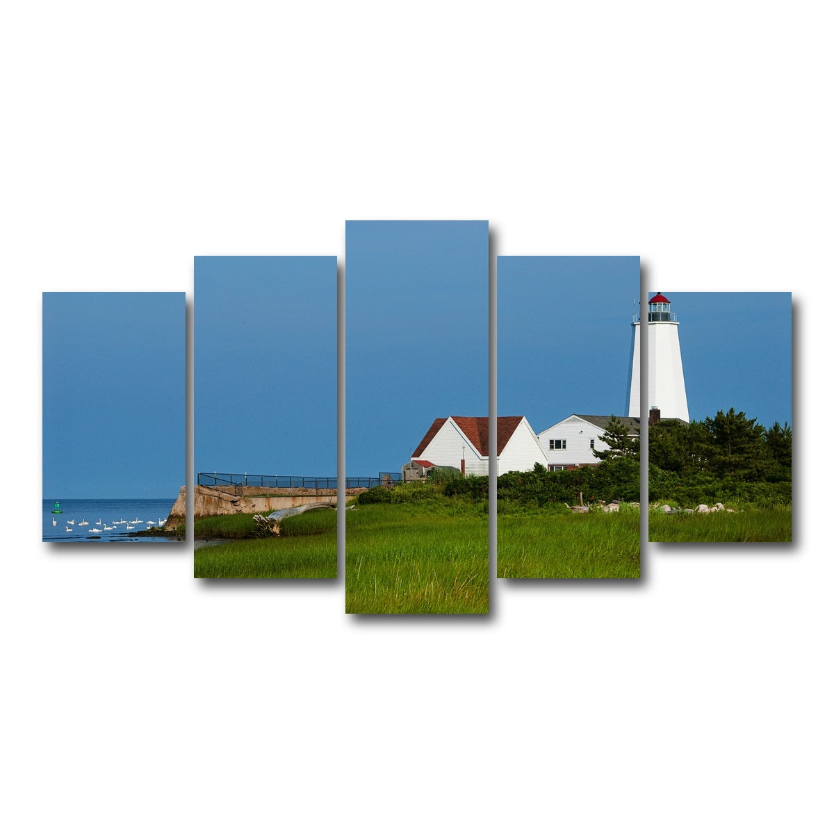AUTO-MOCKUP WHITE | Lynde Point Lighthouse | 5 Piece | Gallery Wrap Canvas | group=5_normal