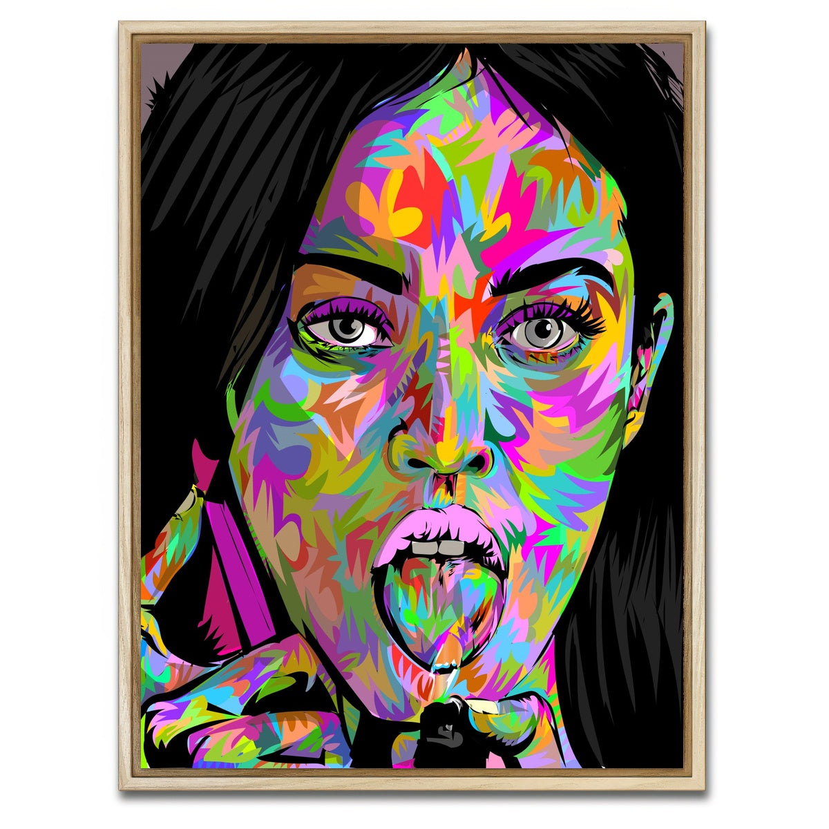 AUTO-MOCKUP WHITE | MEGAN FOX LIGHTER | 1 Piece | Natural Framed Canvas | group=3x4
