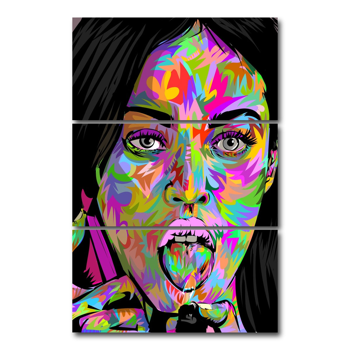 AUTO-MOCKUP WHITE | MEGAN FOX LIGHTER | 3 Piece | Gallery Wrap Canvas | group=12x24_stacked