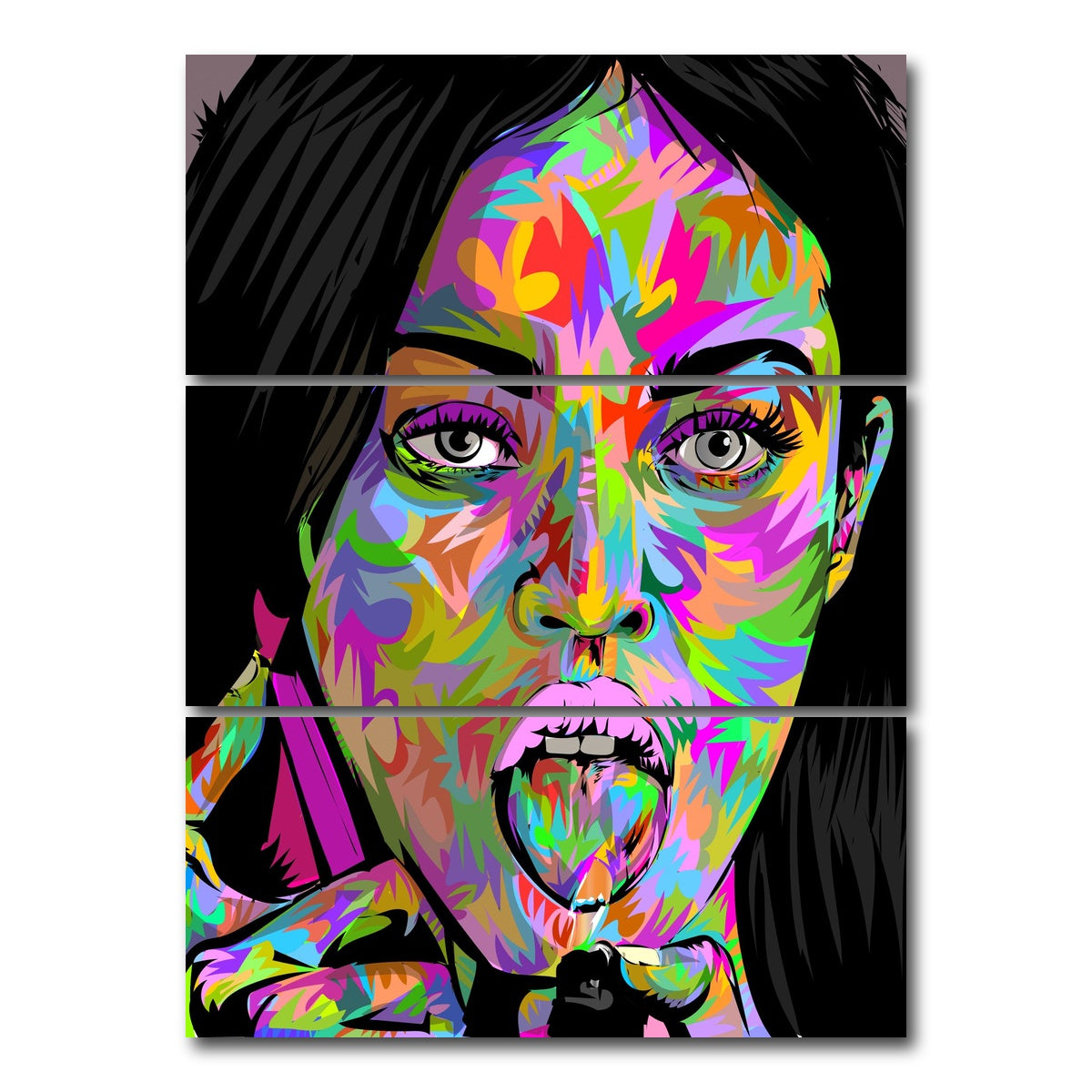 AUTO-MOCKUP WHITE | MEGAN FOX LIGHTER | 3 Piece | Gallery Wrap Canvas | group=8x18_stacked