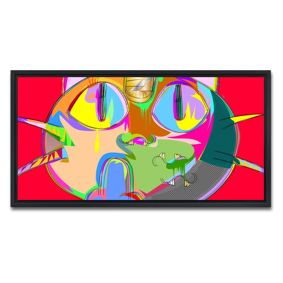 AUTO-MOCKUP WHITE | MEOWTH | 1 Piece | Black Framed Canvas | group=2x1