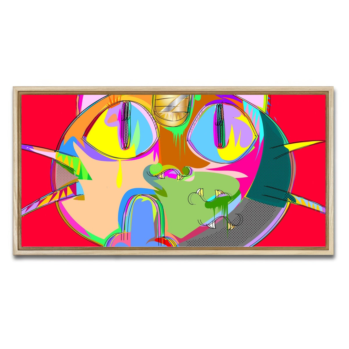 AUTO-MOCKUP WHITE | MEOWTH | 1 Piece | Natural Framed Canvas | group=2x1