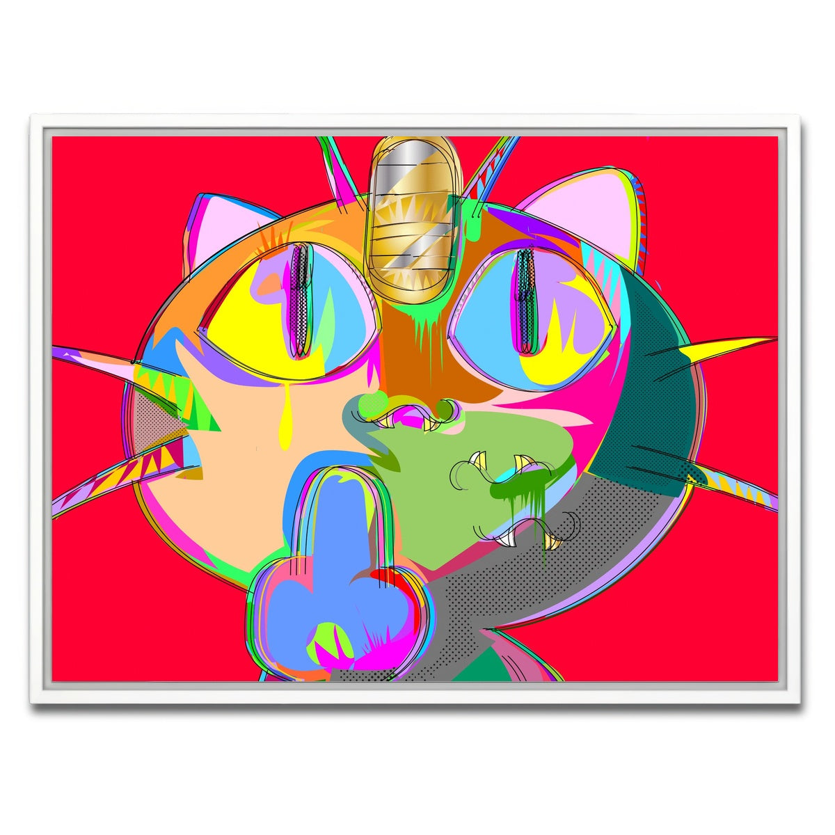 AUTO-MOCKUP WHITE | MEOWTH | 1 Piece | White Framed Canvas | group=4x3
