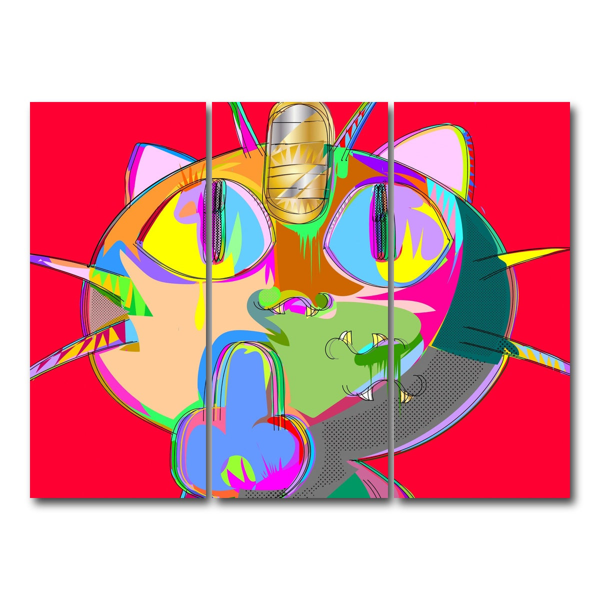 AUTO-MOCKUP WHITE | MEOWTH | 3 Piece | Gallery Wrap Canvas | group=8x18