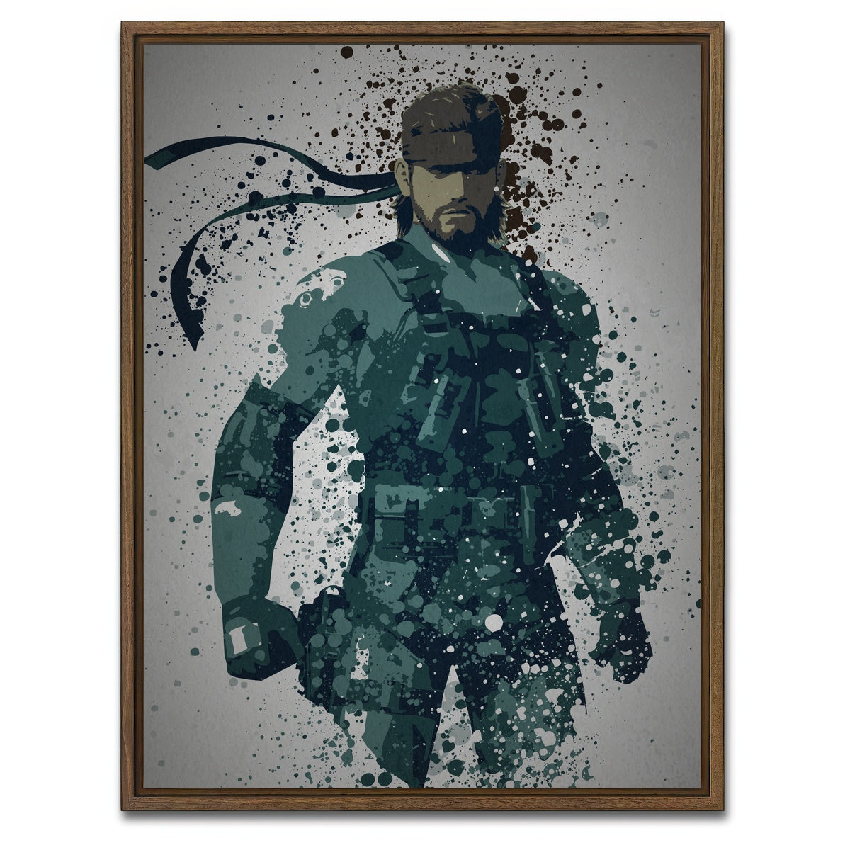 AUTO-MOCKUP WHITE | MGS Snake | 1 Piece | Walnut Framed Canvas | group=3x4