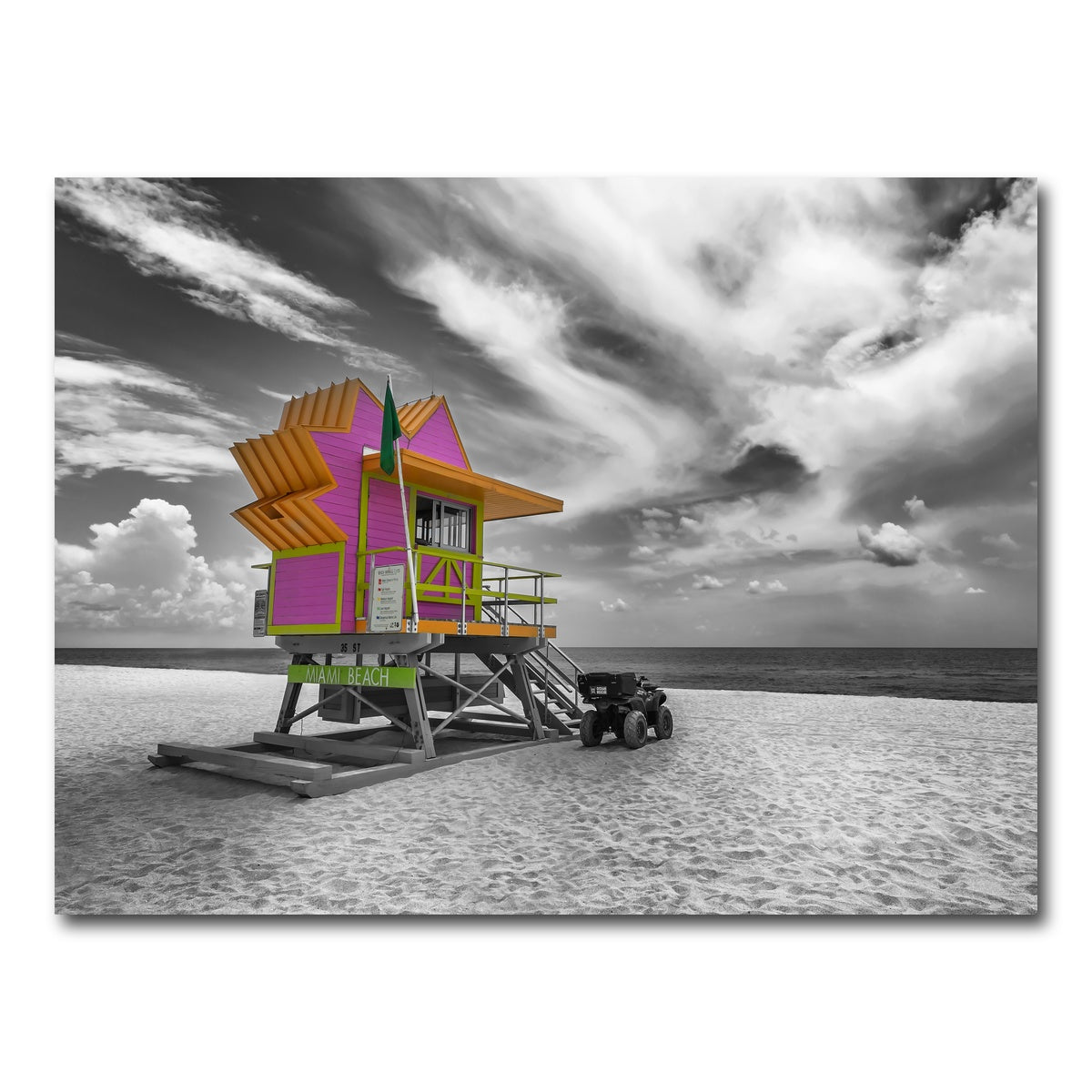 AUTO-MOCKUP WHITE | MIAMI BEACH Florida Flair | 1 Piece | Gallery Wrap Canvas | group=4x3