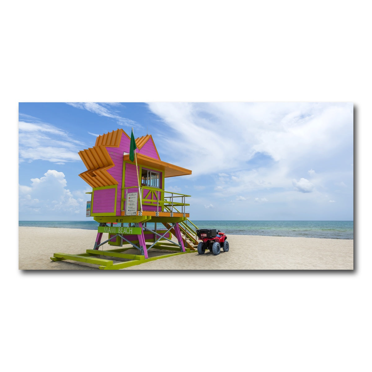 AUTO-MOCKUP WHITE | MIAMI BEACH Summer Feeling | 1 Piece | Gallery Wrap Canvas | group=2x1