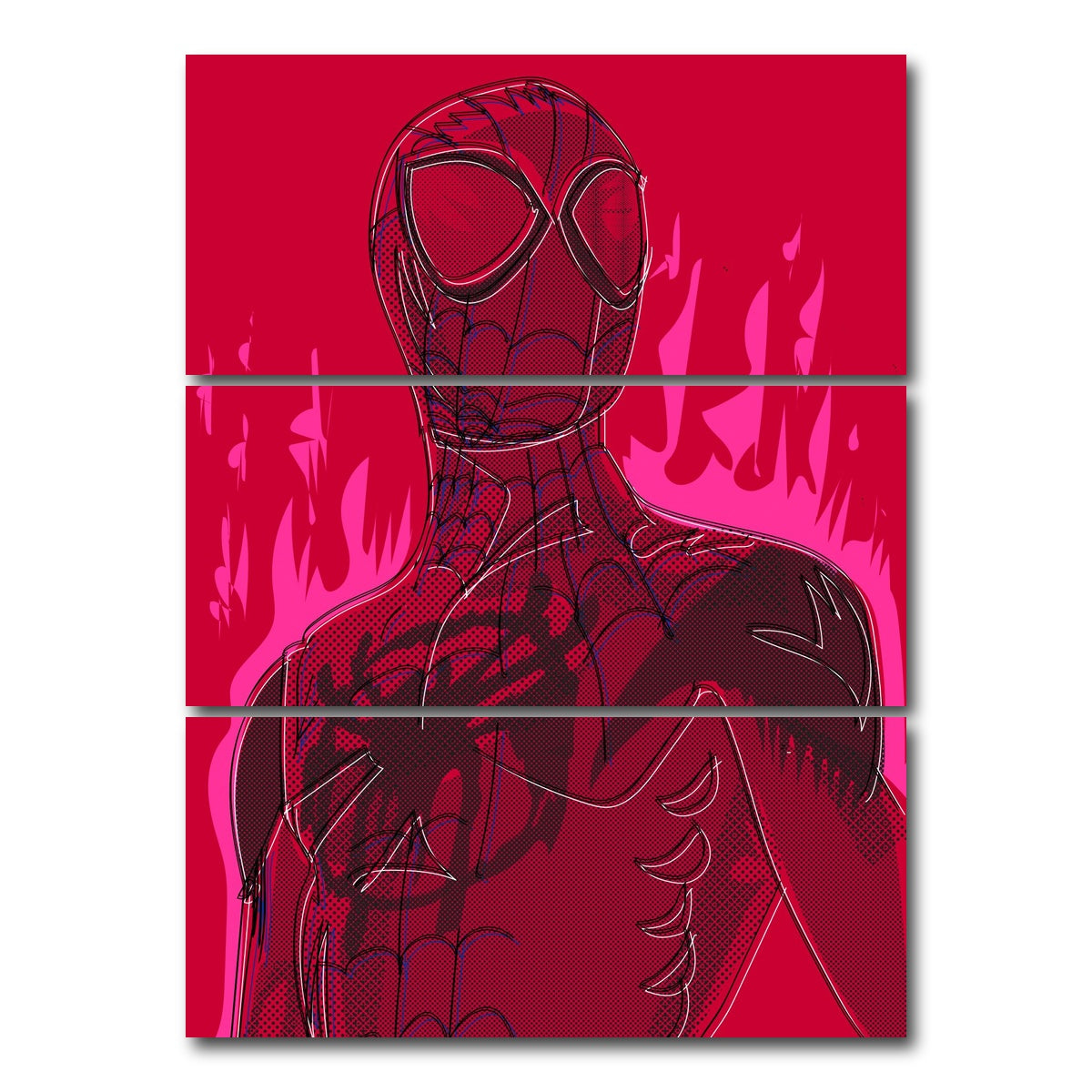 AUTO-MOCKUP WHITE | MILES Gonzalo MORALES | 3 Piece | Gallery Wrap Canvas | group=8x18_stacked