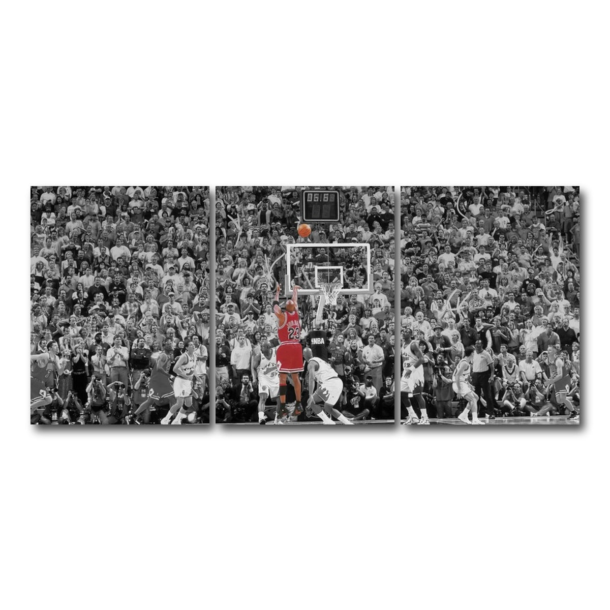 AUTO-MOCKUP WHITE | MJ '98 FINALS GAME WINNER | 3 Piece | Gallery Wrap Canvas | group=18x24