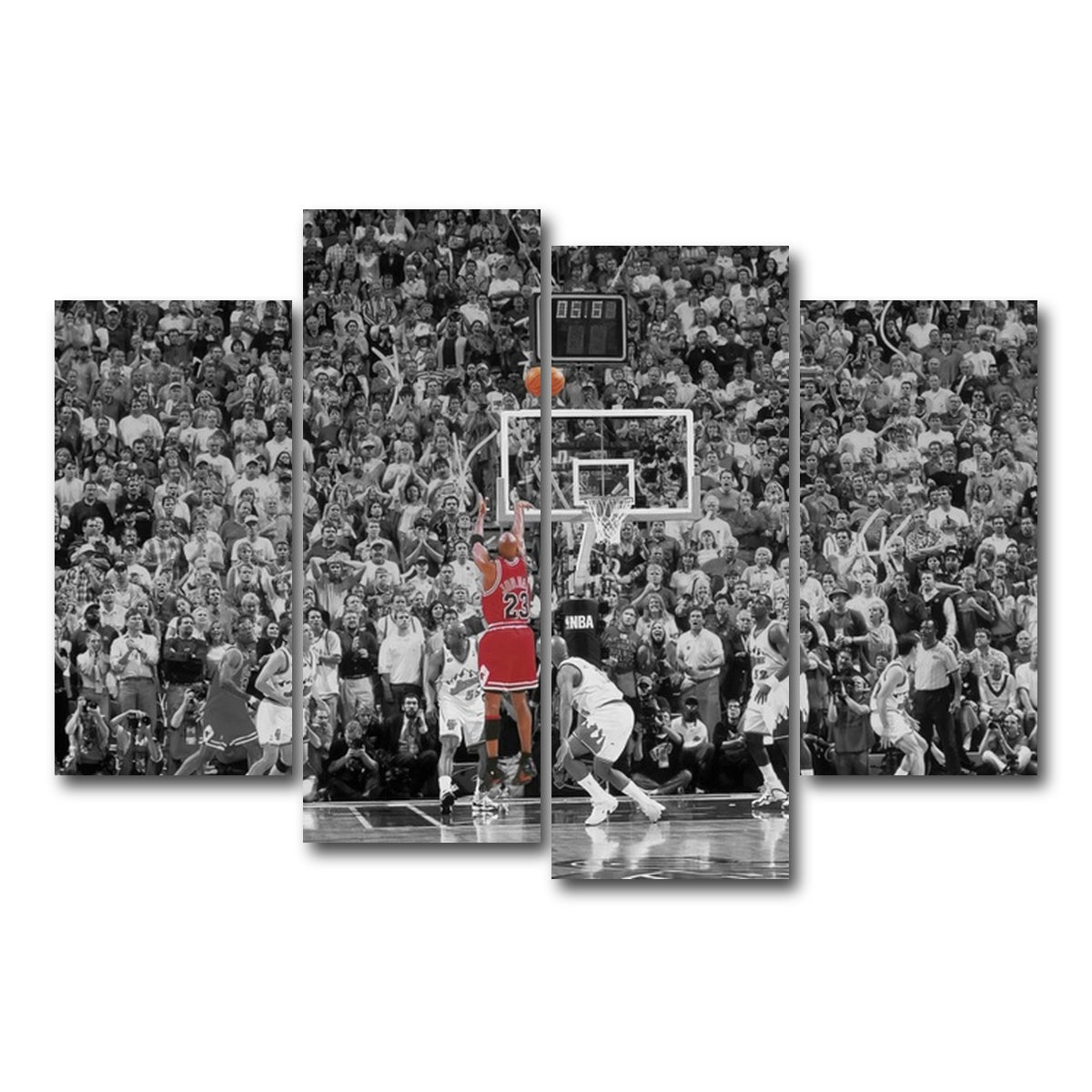 AUTO-MOCKUP WHITE | MJ '98 FINALS GAME WINNER | 4 Piece | Gallery Wrap Canvas | group=4_short