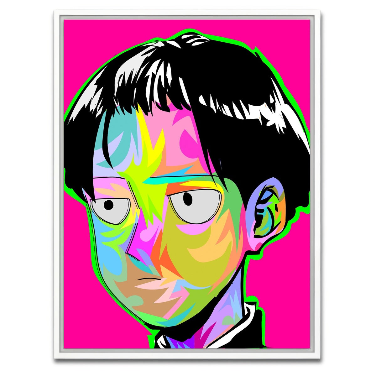 AUTO-MOCKUP WHITE | MOB PSYCHO | 1 Piece | White Framed Canvas | group=3x4