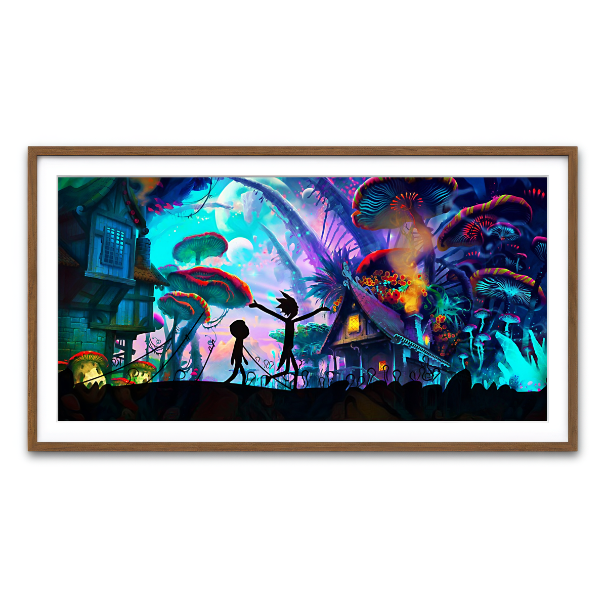 Framed Print 2x1 Walnut