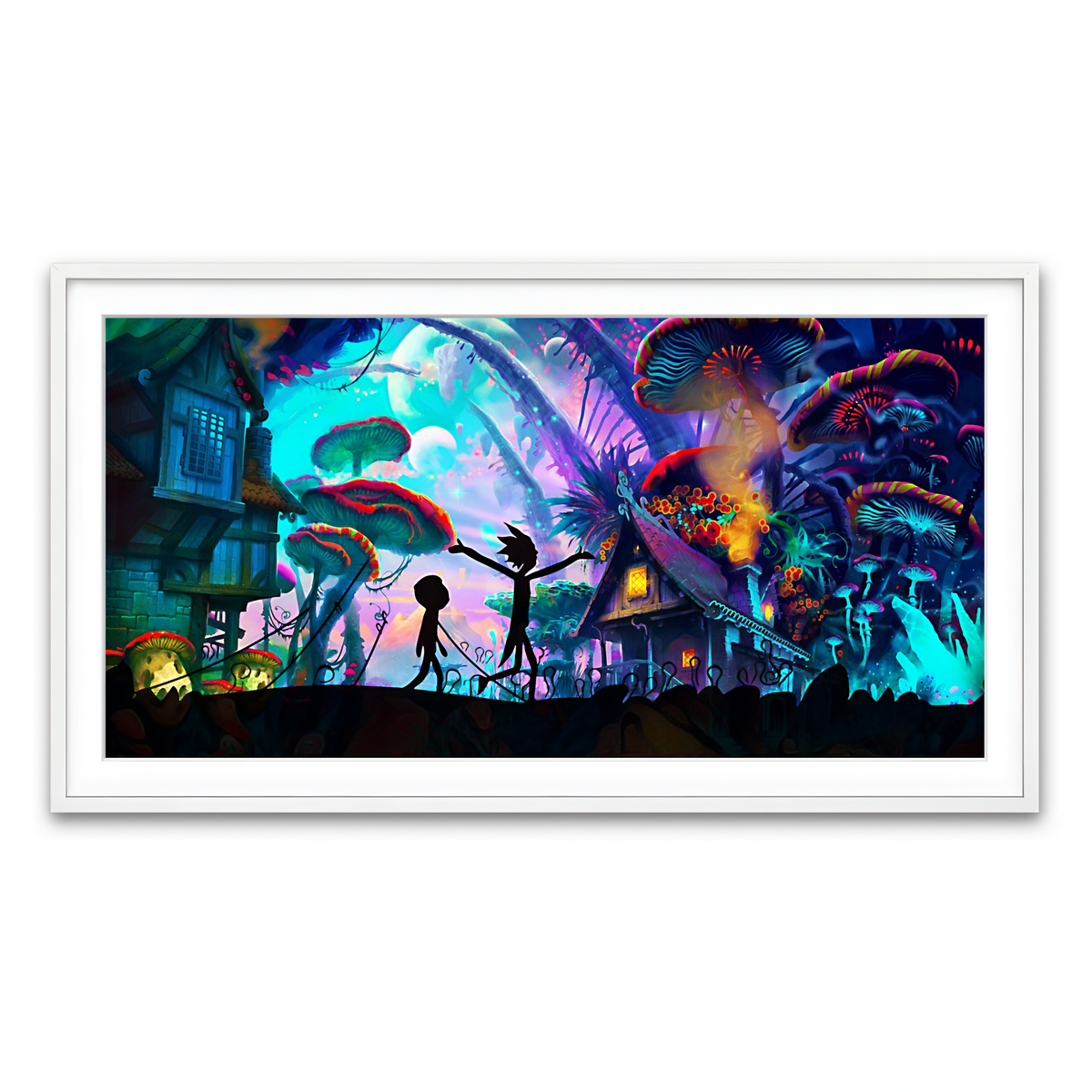 Framed Print 2x1 White