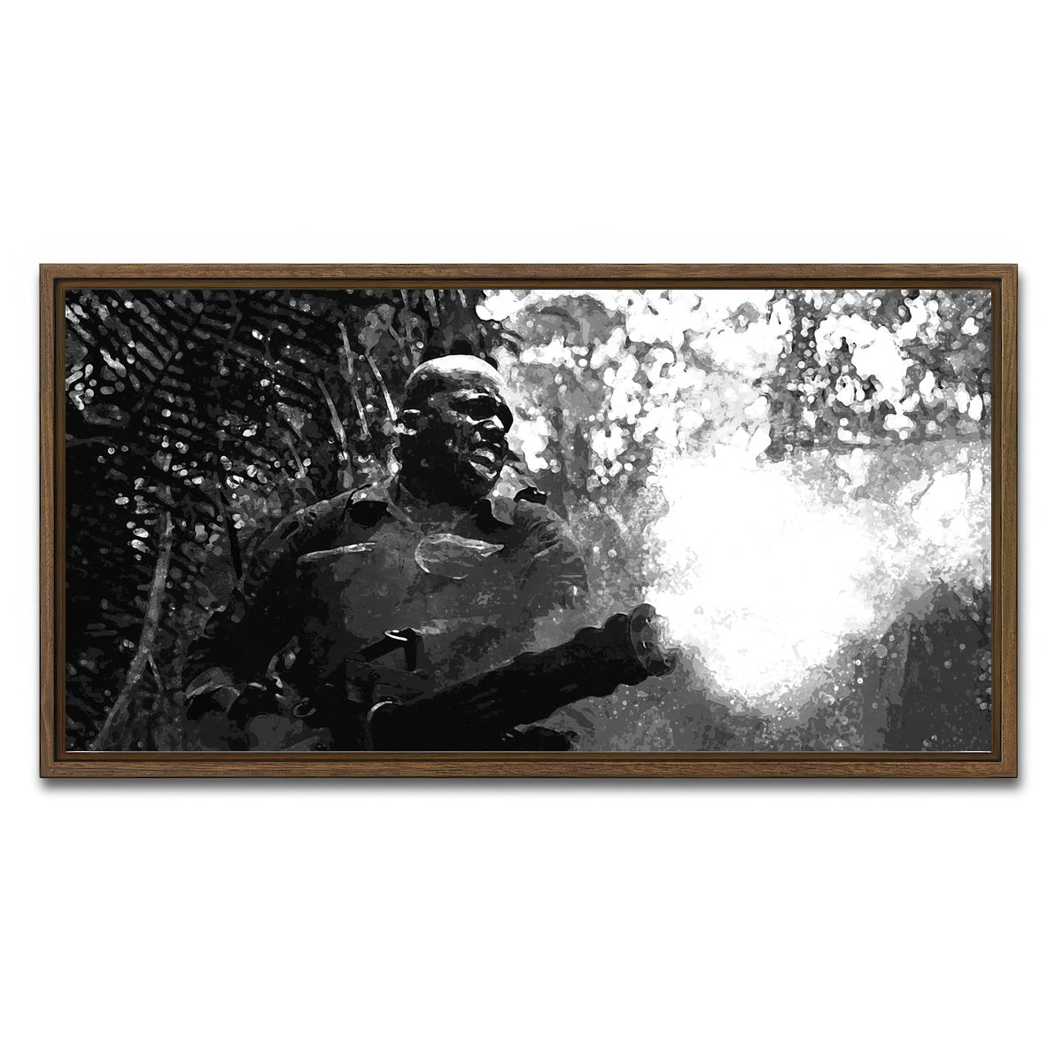 AUTO-MOCKUP WHITE | Mac Eliot Grayscale | 1 Piece | Walnut Framed Canvas | group=2x1