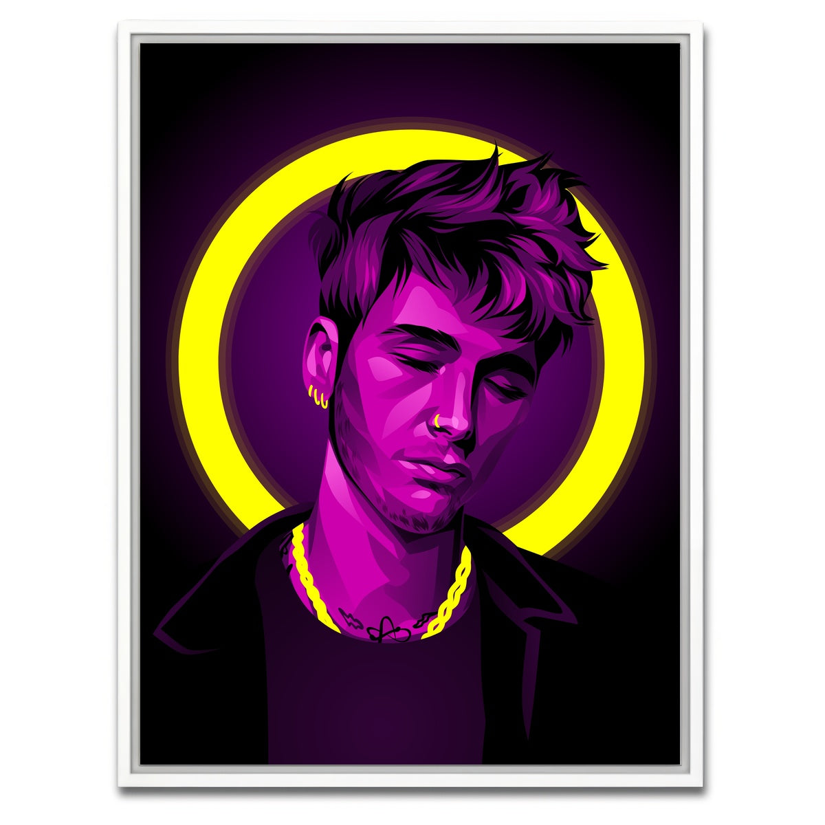 AUTO-MOCKUP WHITE | Machine gun Kelly | 1 Piece | White Framed Canvas | group=3x4