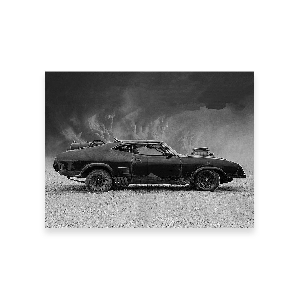 Mad Max Interceptor Grayscale Wall Art