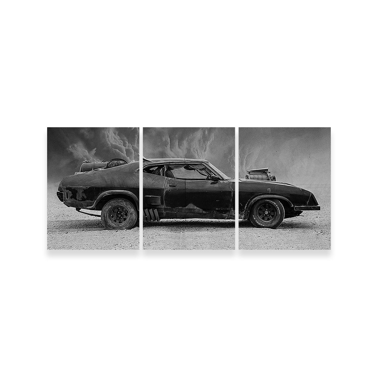 Mad Max Interceptor Grayscale Wall Art