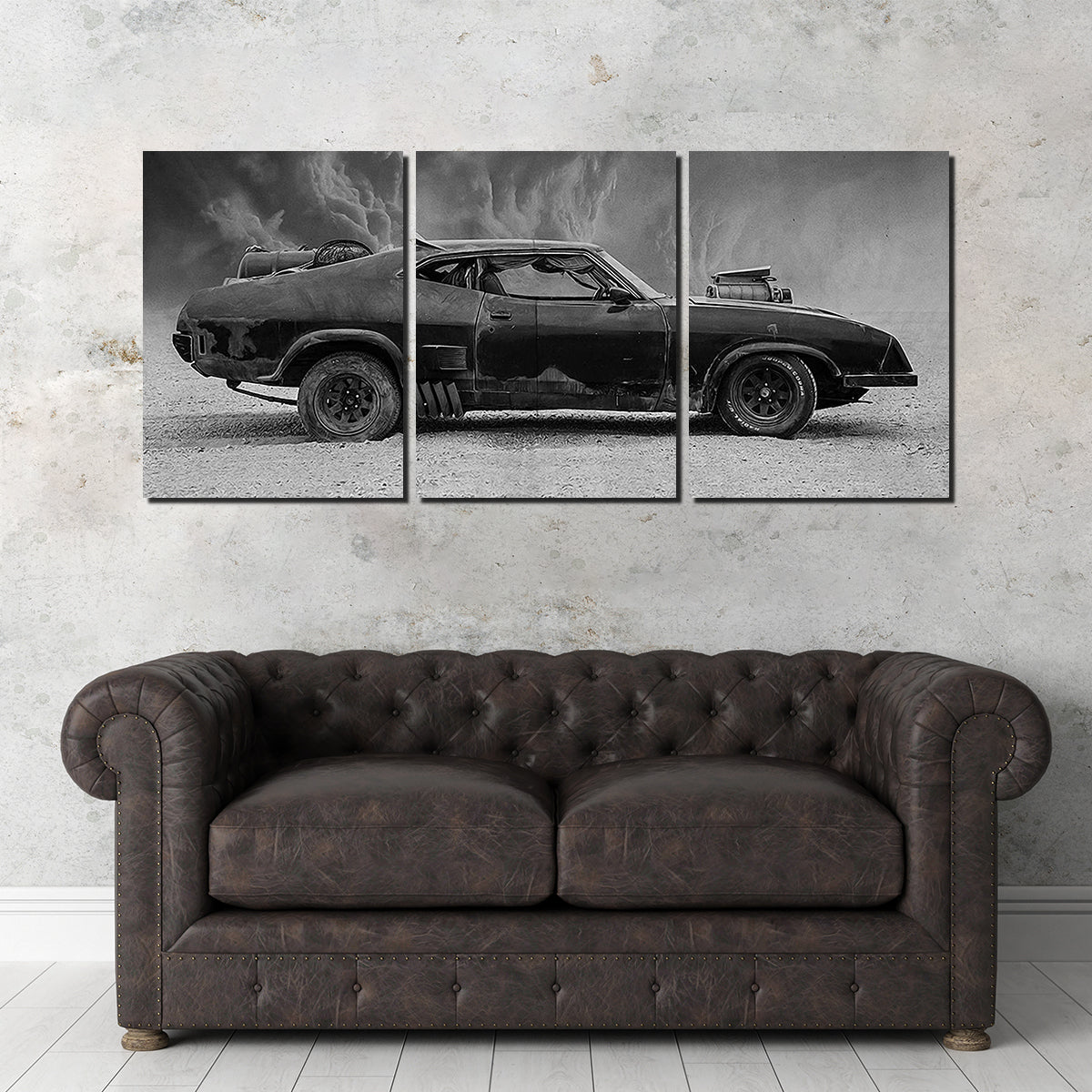Mad Max Interceptor Grayscale Wall Art