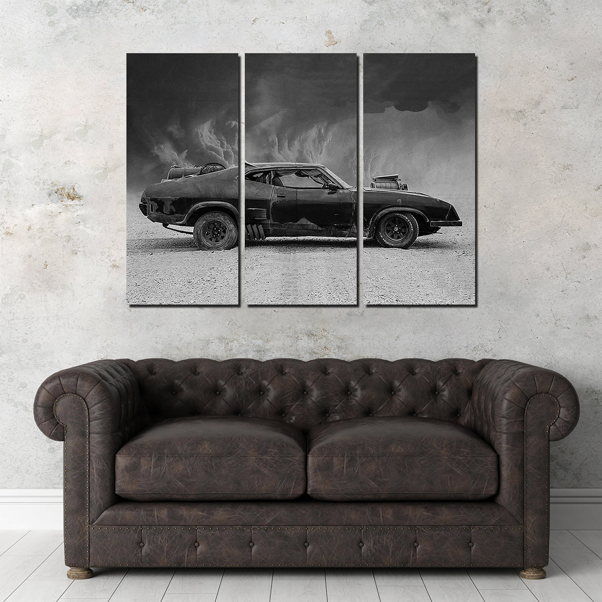 Mad Max Interceptor Grayscale Wall Art