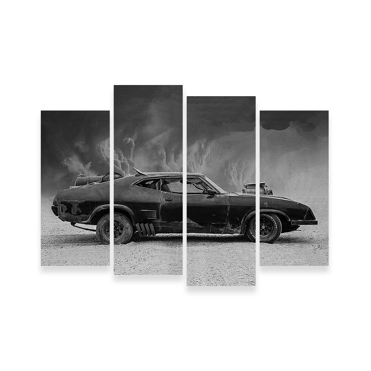 Mad Max Interceptor Grayscale Wall Art