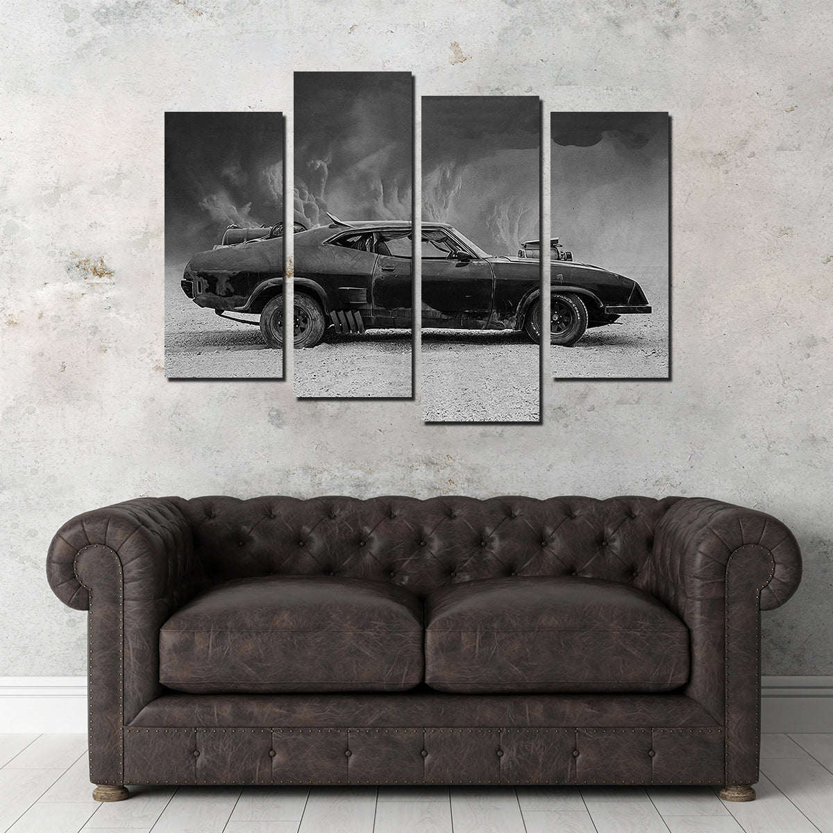 Mad Max Interceptor Grayscale Wall Art