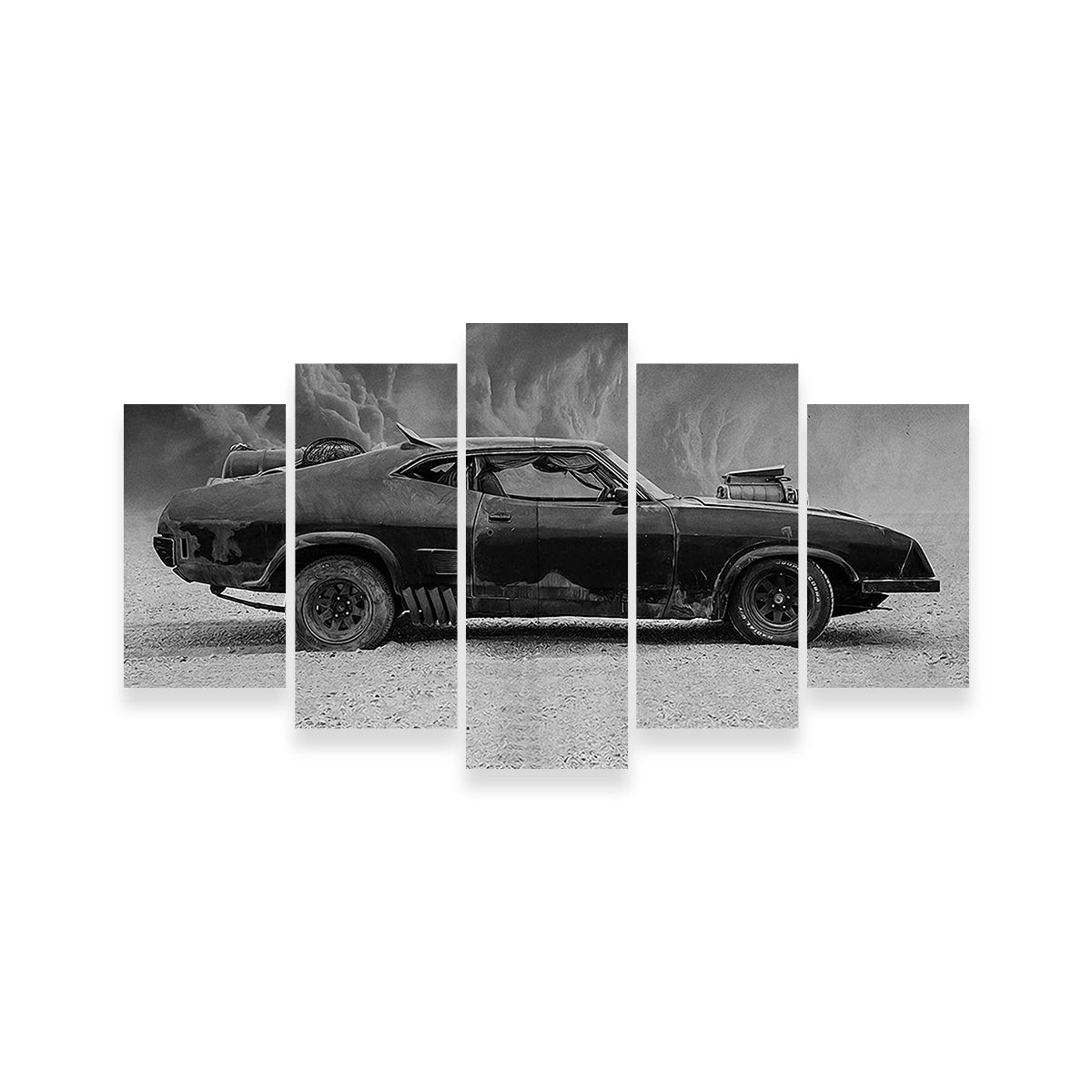 Mad Max Interceptor Grayscale Wall Art
