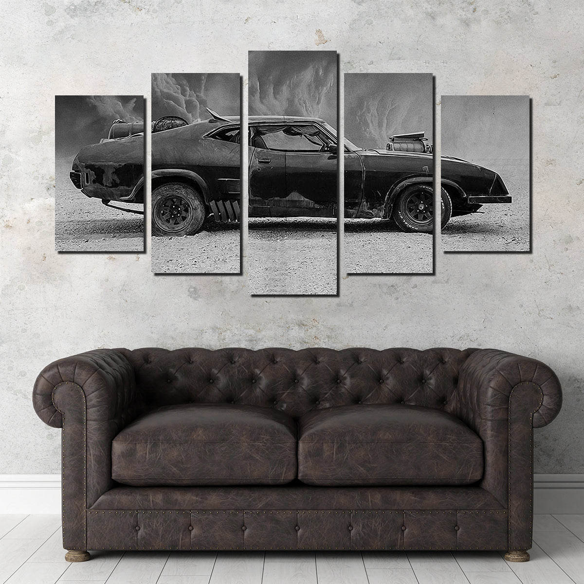 Mad Max Interceptor Grayscale Wall Art