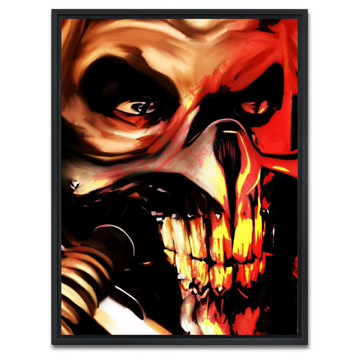 AUTO-MOCKUP WHITE | Mad Max Fury Road Immortan | 1 Piece | Black Framed Canvas | group=3x4