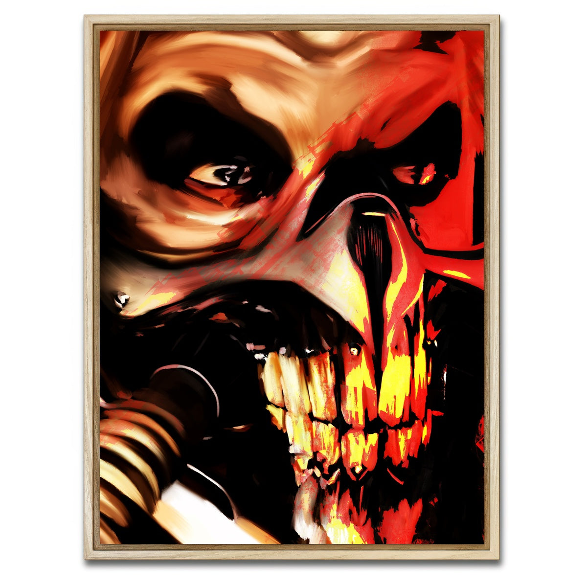 AUTO-MOCKUP WHITE | Mad Max Fury Road Immortan | 1 Piece | Natural Framed Canvas | group=3x4