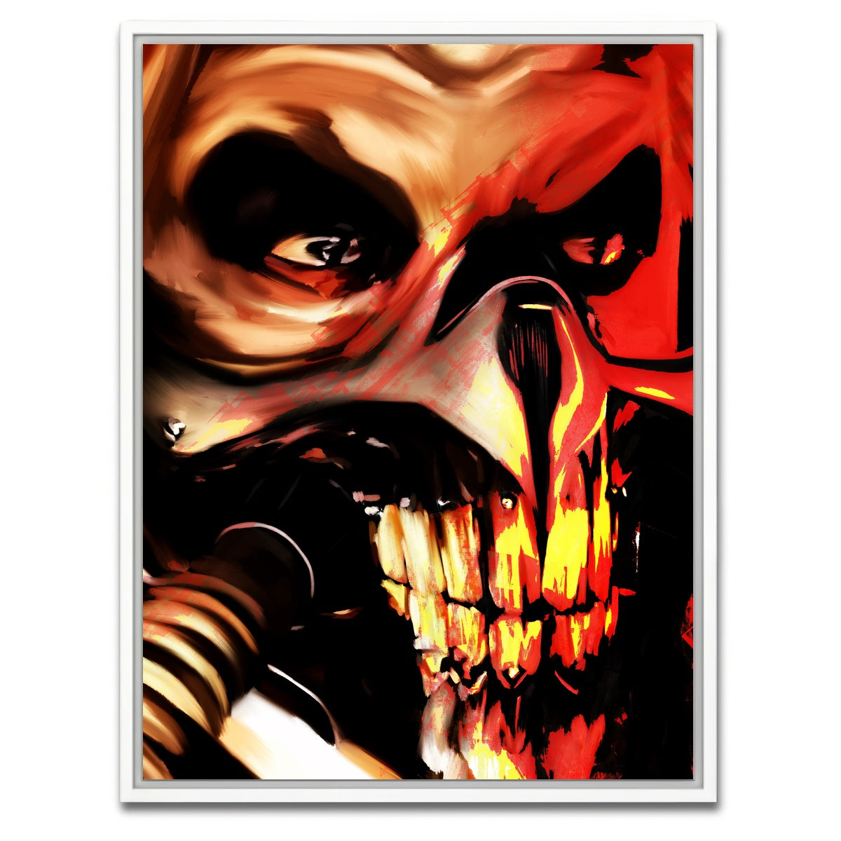 AUTO-MOCKUP WHITE | Mad Max Fury Road Immortan | 1 Piece | White Framed Canvas | group=3x4