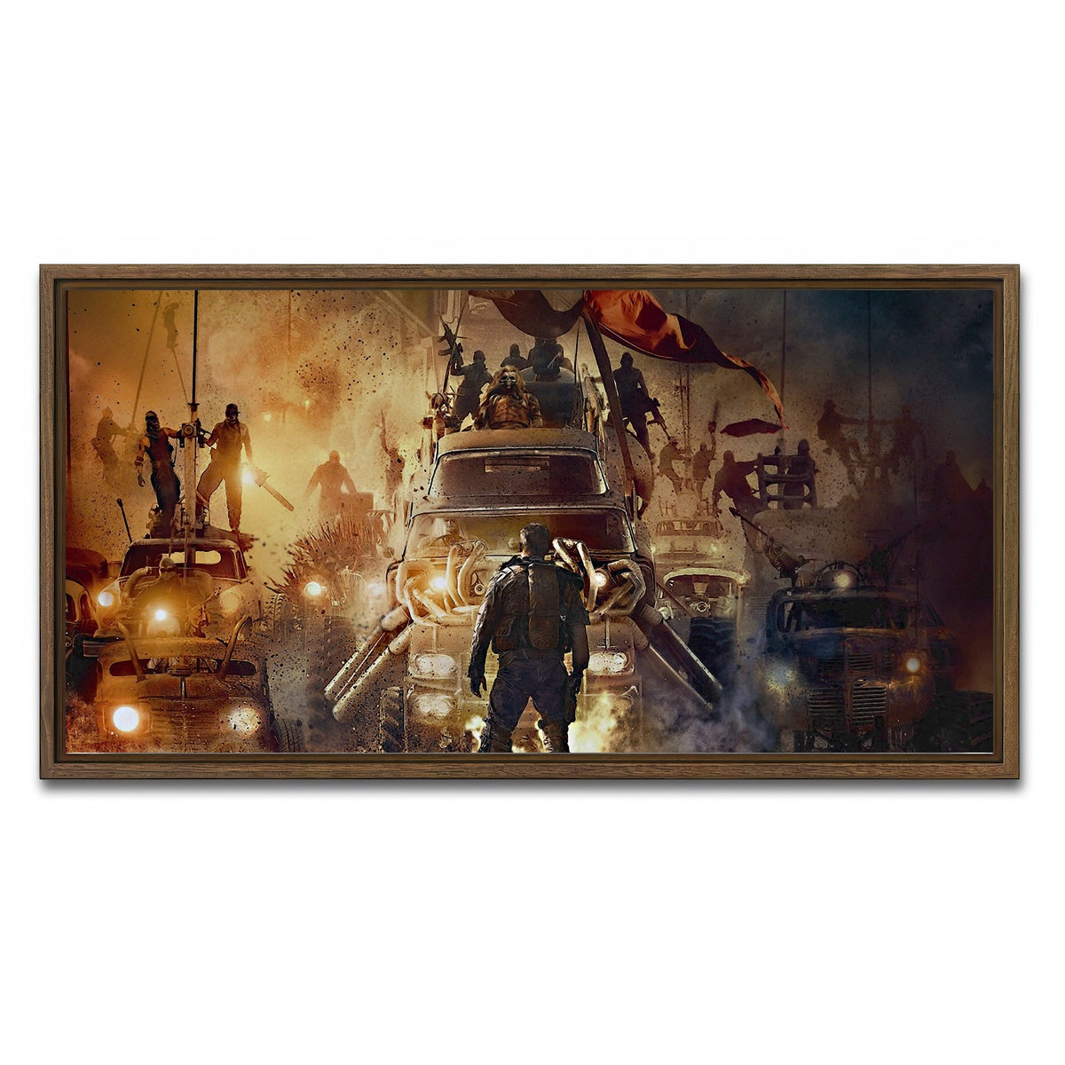 AUTO-MOCKUP WHITE | Mad Max Posse | 1 Piece | Walnut Framed Canvas | group=2x1