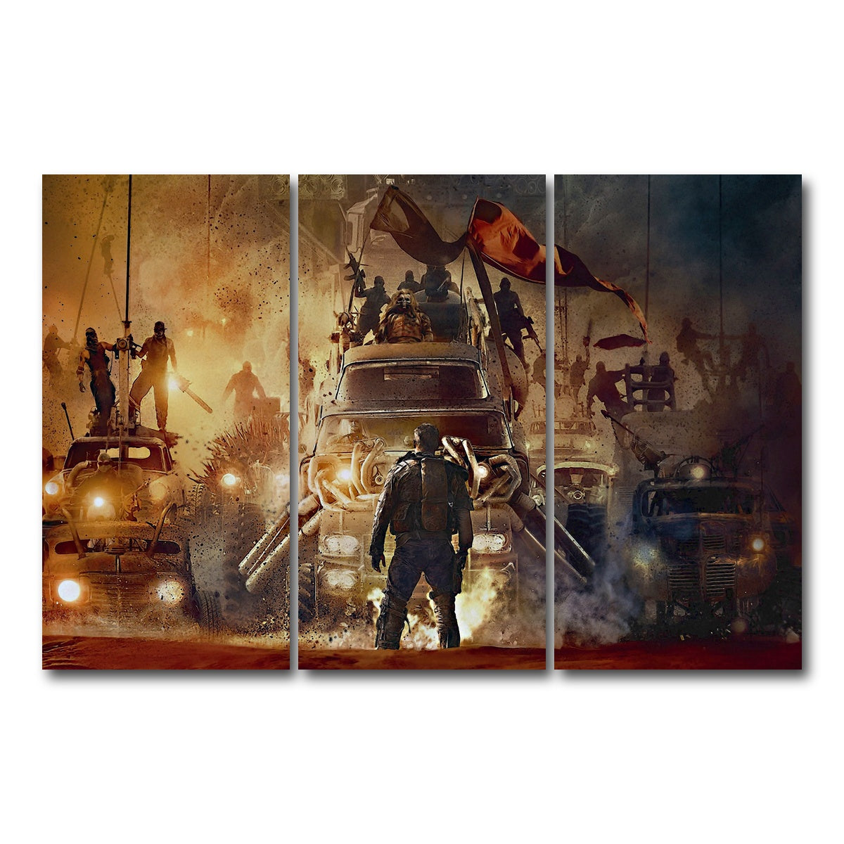 AUTO-MOCKUP WHITE | Mad Max Posse | 3 Piece | Gallery Wrap Canvas | group=12x24
