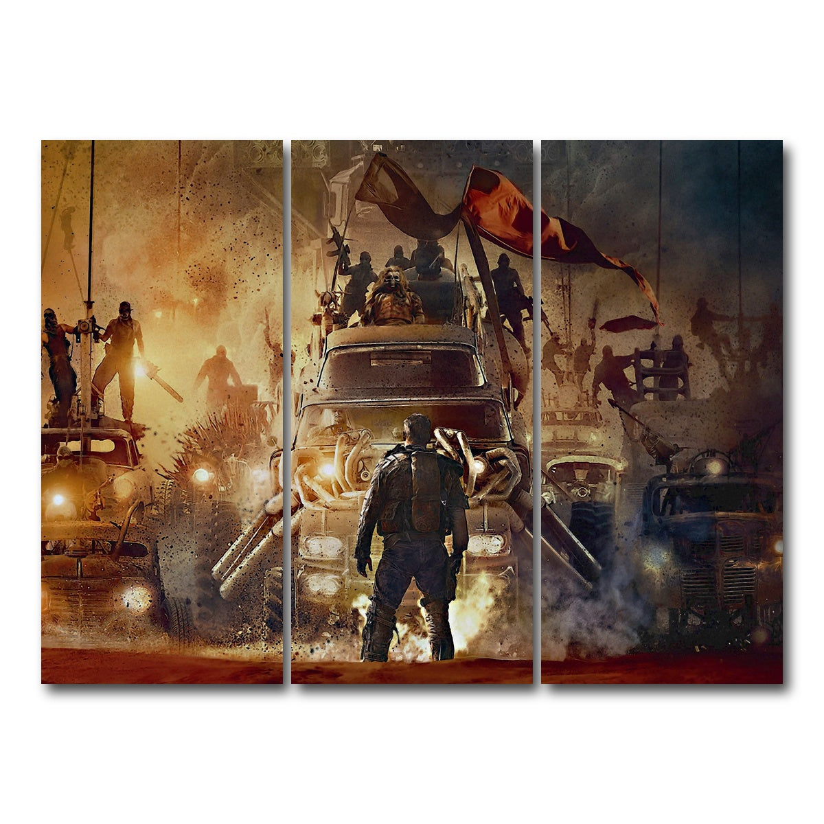 AUTO-MOCKUP WHITE | Mad Max Posse | 3 Piece | Gallery Wrap Canvas | group=8x18