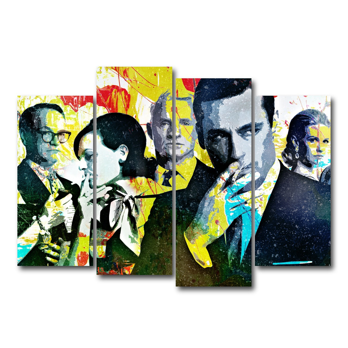 AUTO-MOCKUP WHITE | Mad Men | 4 Piece | Gallery Wrap Canvas | group=4_normal