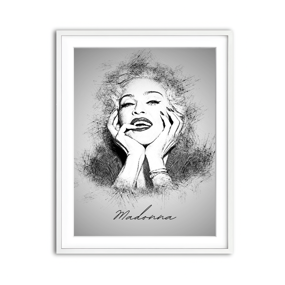 Framed Print 3x4 White