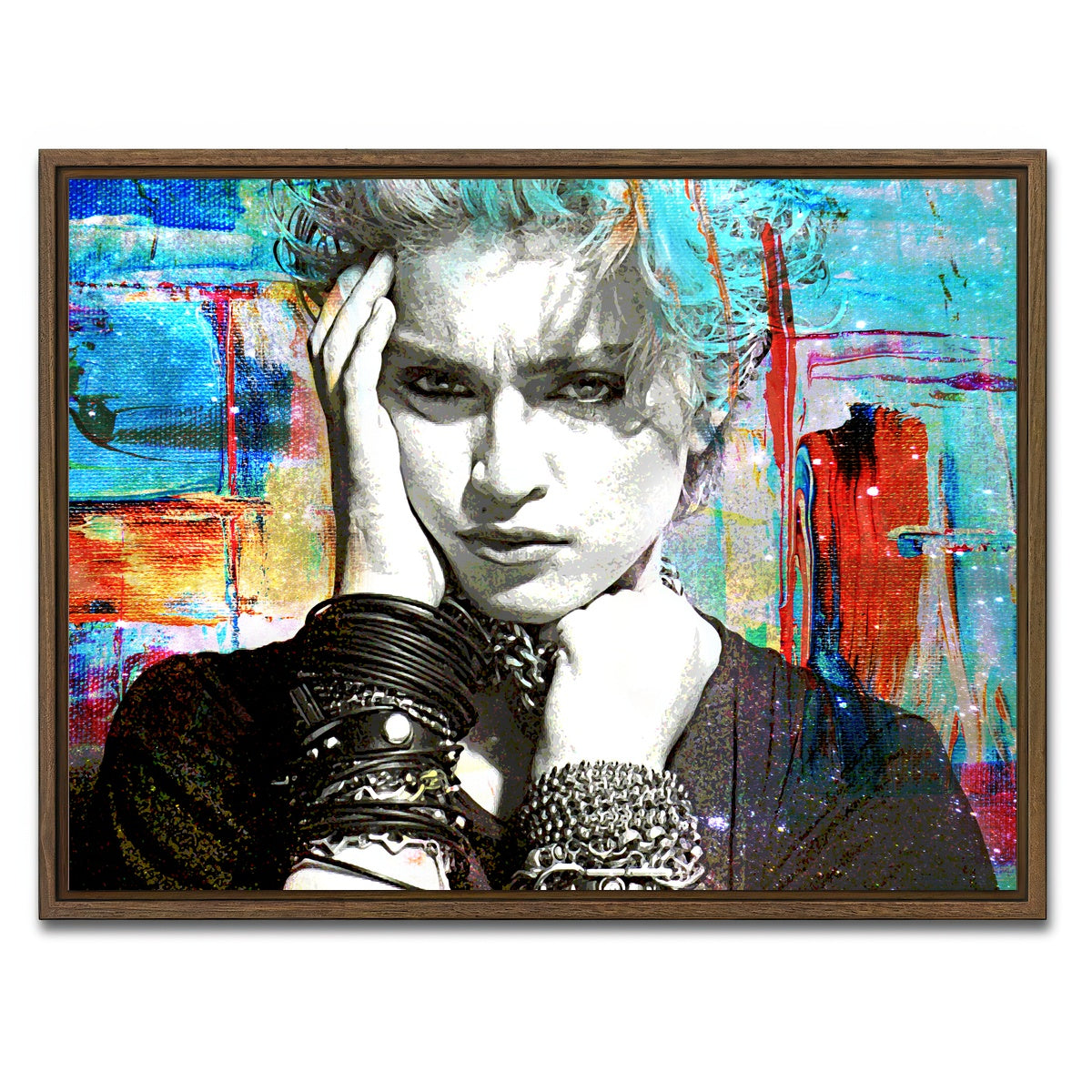 AUTO-MOCKUP WHITE | Madonna | 1 Piece | Walnut Framed Canvas | group=4x3
