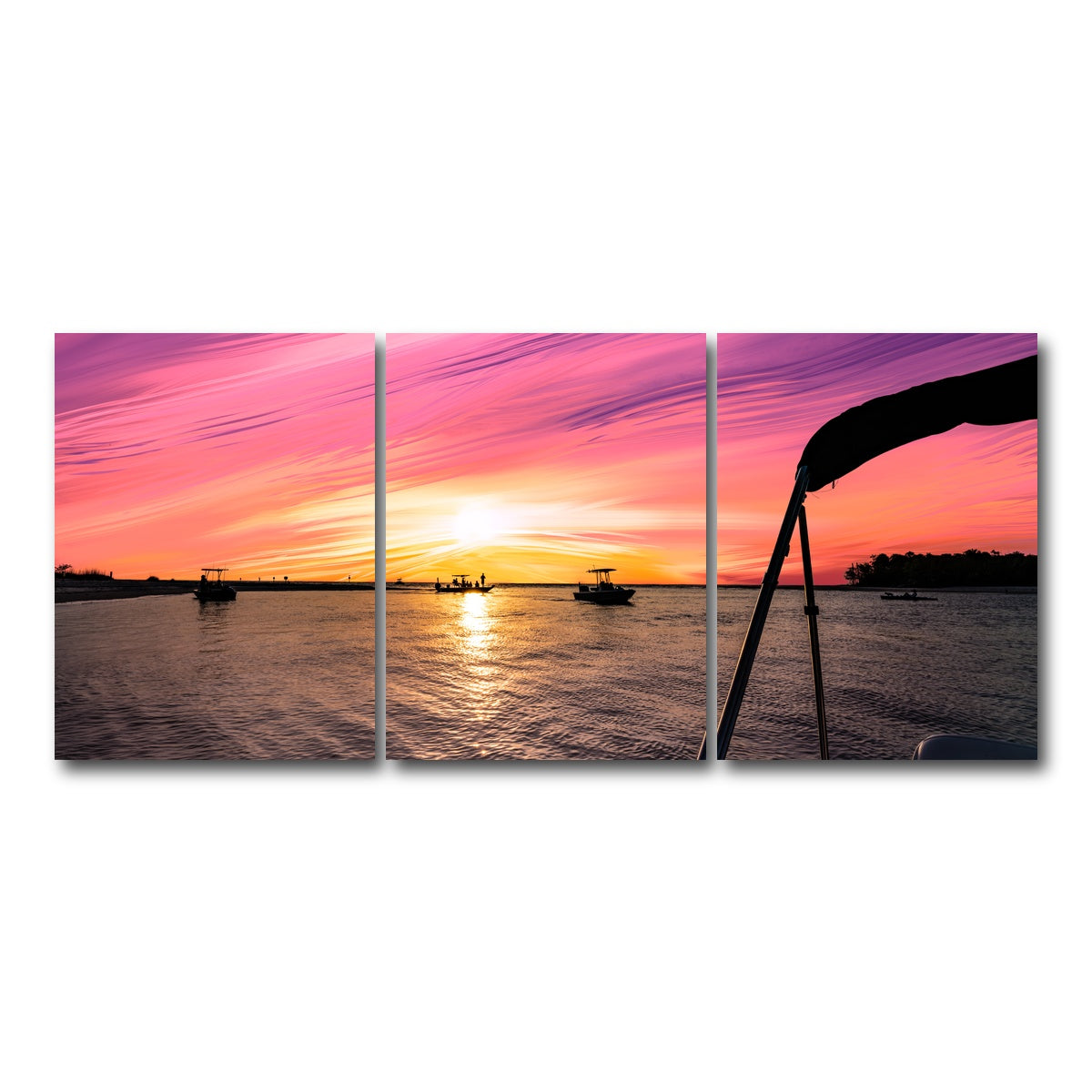 AUTO-MOCKUP WHITE | Magenta Majestic | 3 Piece | Gallery Wrap Canvas | group=18x24