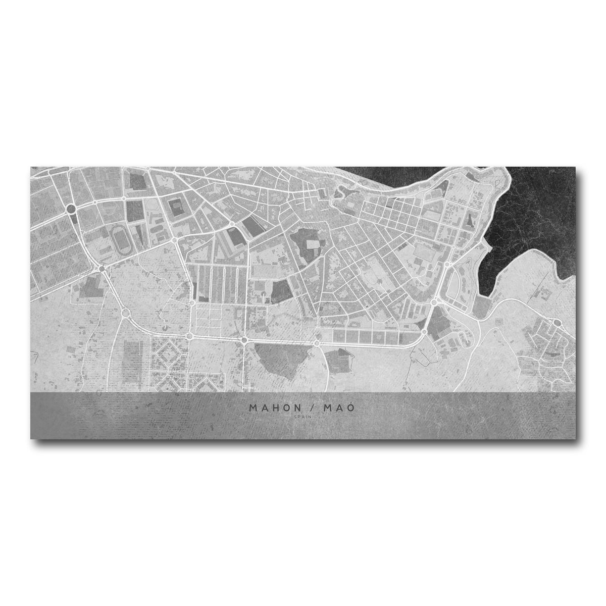 AUTO-MOCKUP WHITE | Mahon Map 2 | 1 Piece | Gallery Wrap Canvas | group=2x1