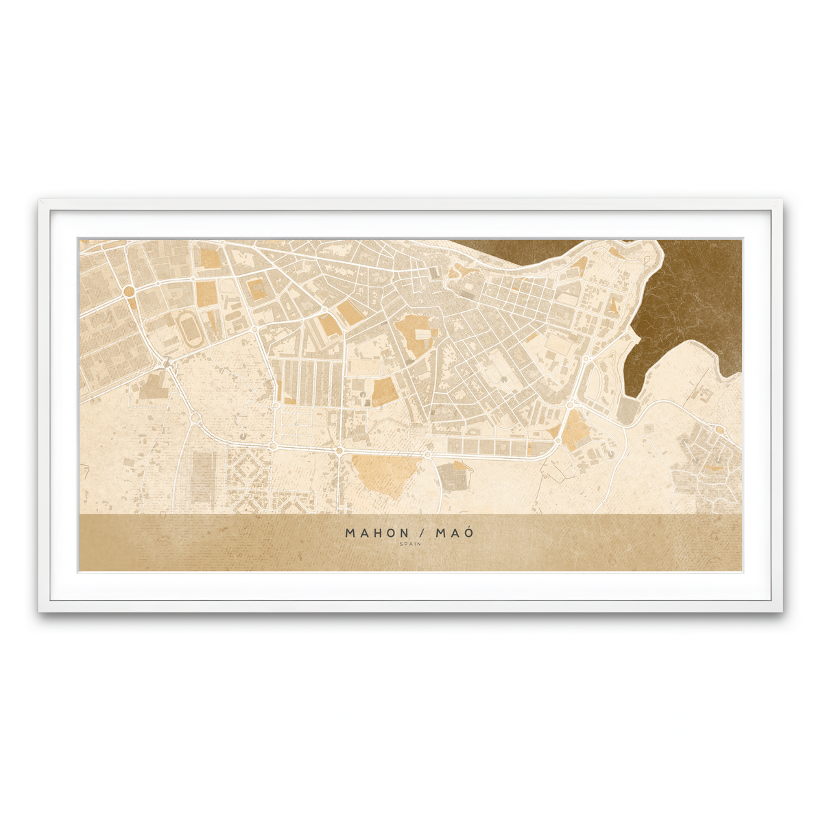 Framed Print 2x1 White